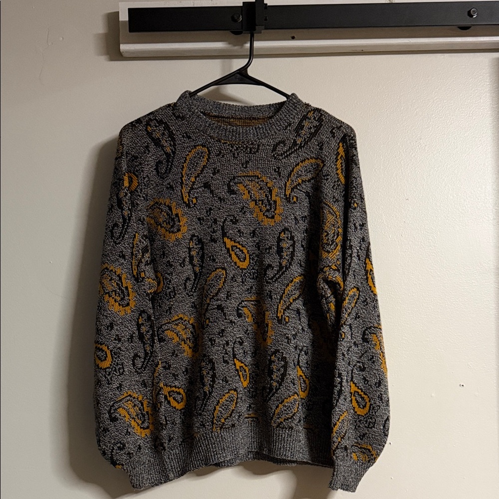 Gray Paisley Sweater